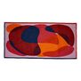 Abstract orange wool scarf